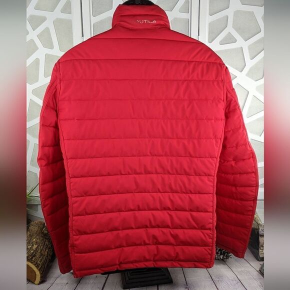 Nautica Grey/Red Reversible Puffer Jacket - Picture 11 of 15